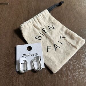 Madewell Carabiner Medium Hoop Earrings